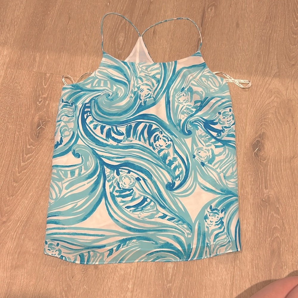 Lilly Pulitzer resort White Sea ruffles belle tank top size XS